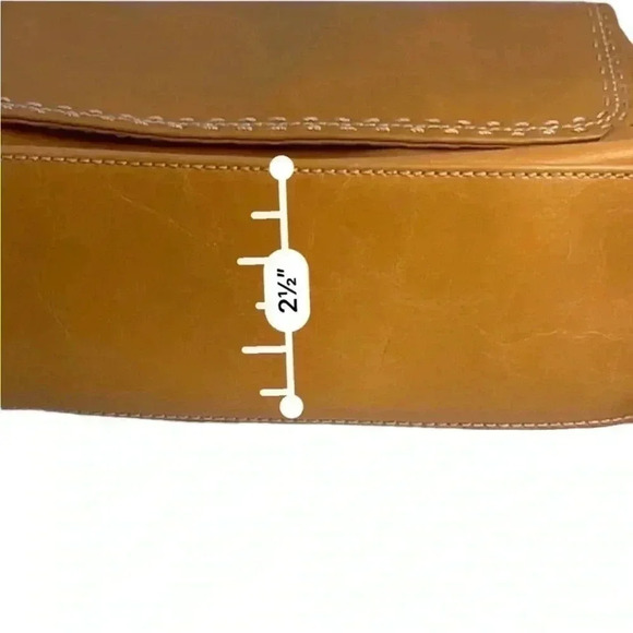 Relic cognac vegan leather contrast stitch adjustable strap shoulder bag purse - Picture 10 of 13